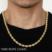 7MM DIAMOND CUT ROPE CHAIN