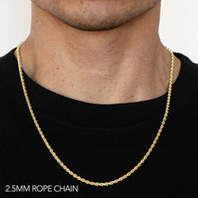 2.5MM DIAMOND CUT ROPE CHAIN
