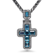Gemstone Diamond Crucifix