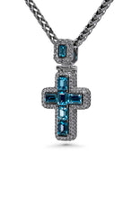 Gemstone Diamond Crucifix
