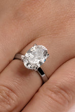 Oval Cut Engagement Ring With Knife-Edge Shank
