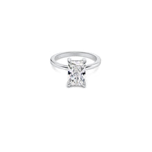 Radiant Cut Engagement Ring with Diamond Hidden Halo Basket*