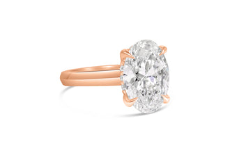 Oval Cut Engagement Ring With Knife-Edge Shank