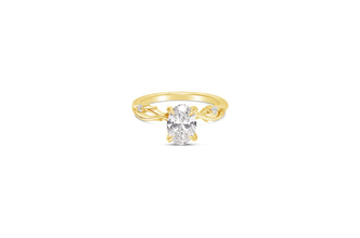 Oval Shaped Engagement Ring with Accent Gems