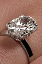 Oval Cut Engagement Ring With Knife-Edge Shank